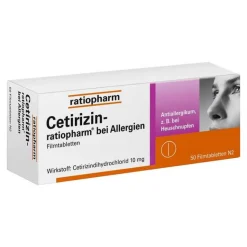 Sale Cetirizin bei Allergien, 50 St Cetirizin|Allergie Tabletten