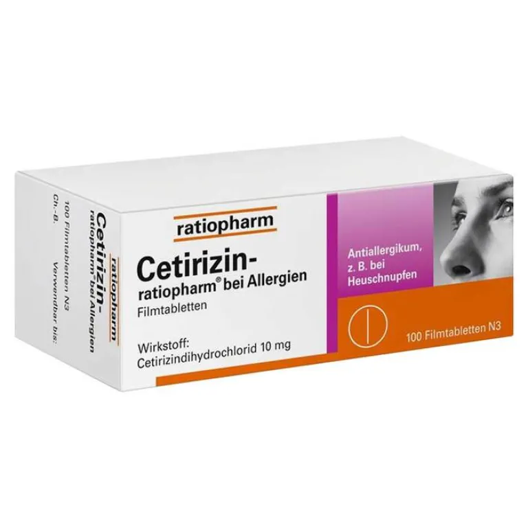Ratiopharm Cetirizin bei Allergien, 100 St