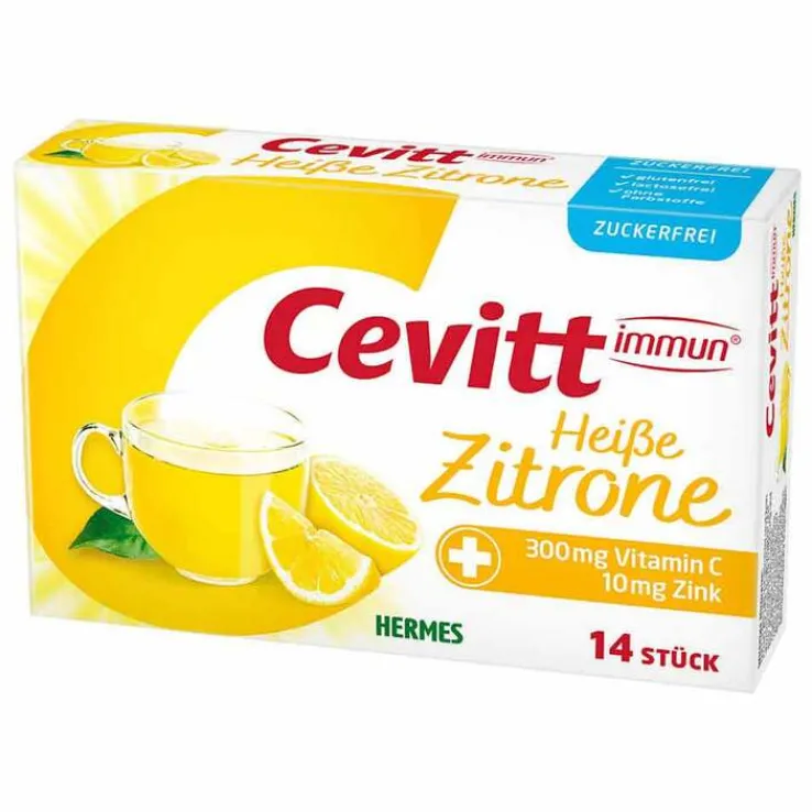 Cevitt immun heiße Zitrone zuckerfrei Granulat, 14 St