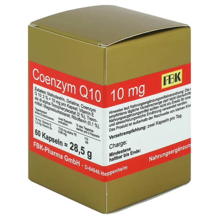 FBK Pharma Coenzym Q10 10 mg Kapseln, 60 St