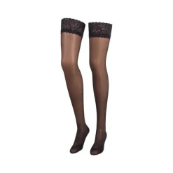 Compressana Calypso 140den Schenkelstrümpfe schwarz Größe 3, 2 St