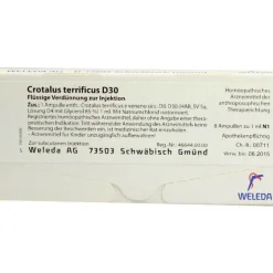 Discount Weleda Crotalus Terrificus D 30 Ampullen, 8X1 ml