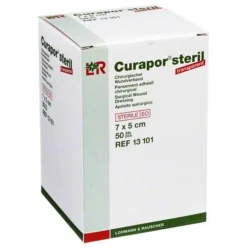 Hot Wundverband transparent 5x7 cm steril, 50 St Wundpflaster