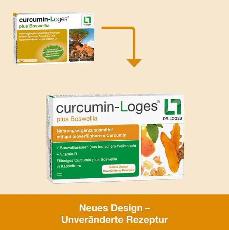 New Curcumin-Loges plus Boswellia Kapseln, 60 St Kurkuma Kapseln|Immunsystem
