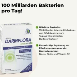 Darmflora Aktiv Plus 100 Mrd.Bakterien + 7 Vitamine, 40 St Bakterienkulturen