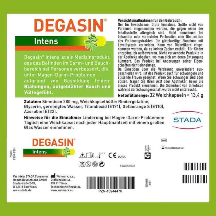 Degasin intens 280 mg Weichkapseln, 32 St