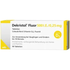 Discount Fluor 500 I.E. / 0,25 mg Tabletten, 90 St Vitamin D (Colecalciferol)