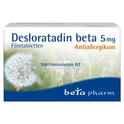 Hot Desloratadin beta 5 mg Filmtabletten, 100 St Desloratadin|Allergie Tabletten