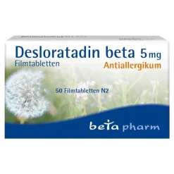 Desloratadin beta 5 mg Filmtabletten, 50 St Desloratadin|Allergie Medikamente