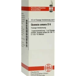 New DHU Quassia D 6 Dilution, 20 ml