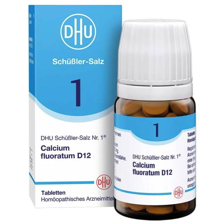 DHU Schüßler-Salz Nr. 1 Calcium fluoratum D12 Tabletten, 80 St Salze 1-12|D 12