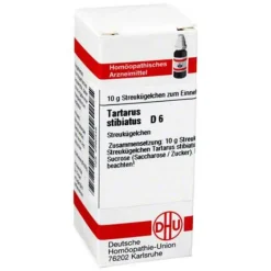 Hot DHU Tartarus stibiatus D 6 Globuli, 10 g T|T