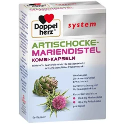 New Doppelherz Artischocke-Mariendistel system Weichk., 60 St