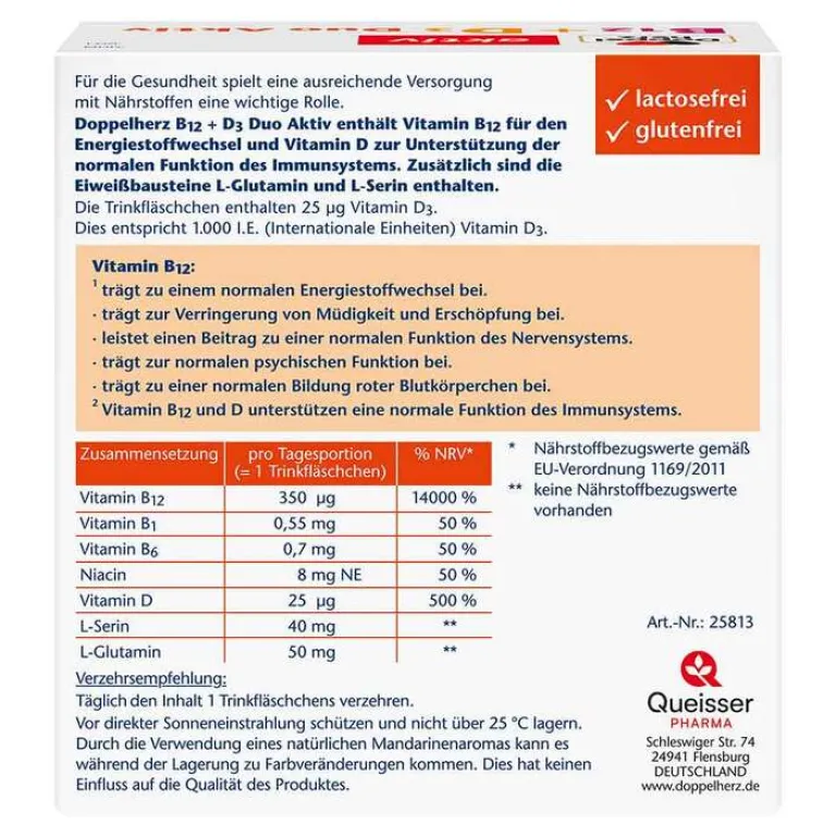 Hot B12 + D3 Duo Aktiv Trinkampullen, 30 St Vitamin D (Colecalciferol)|Vitamin B12 (Cobalamin)