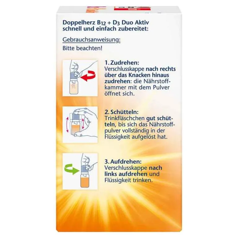 Hot B12 + D3 Duo Aktiv Trinkampullen, 30 St Vitamin D (Colecalciferol)|Vitamin B12 (Cobalamin)