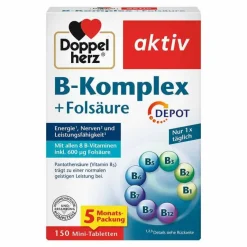 Hot Doppelherz B-Komplex + Folsäure Tabletten, 150 St