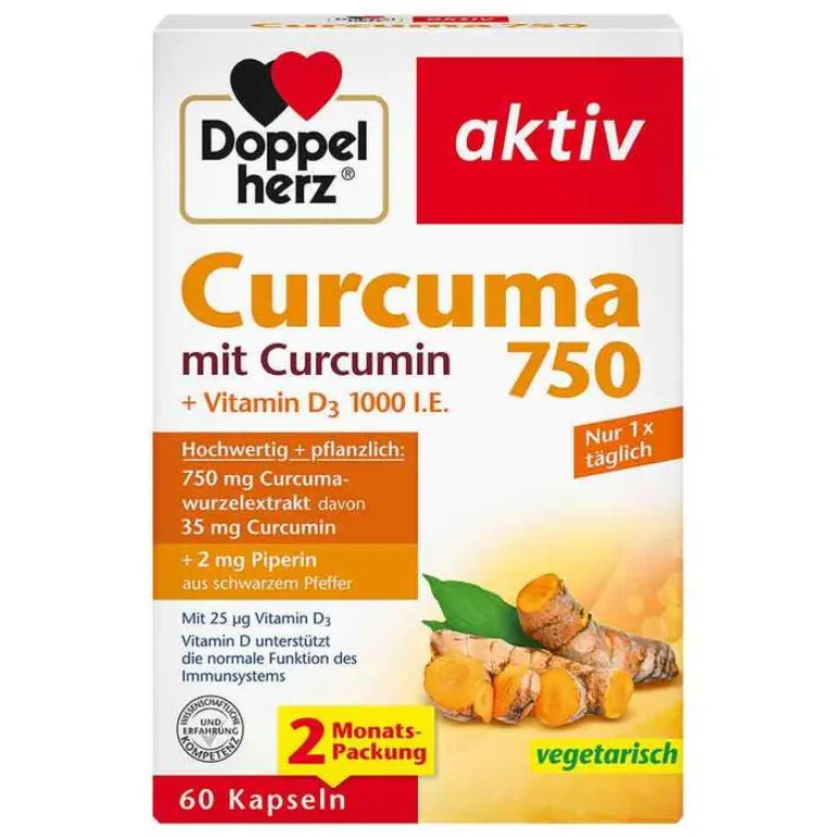 Sale Doppelherz Curcuma 750 Kapseln, 60 St