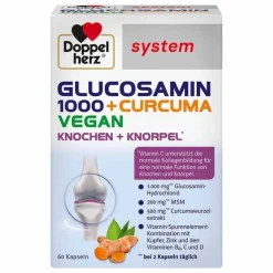 Doppelherz Glucosamin 1000 + Curcuma vegan syst.Kapseln , 60 St