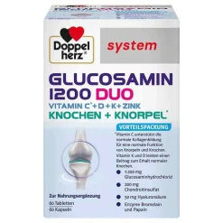 Doppelherz Glucosamin 1200 Duo system Kombipackung, 120 St