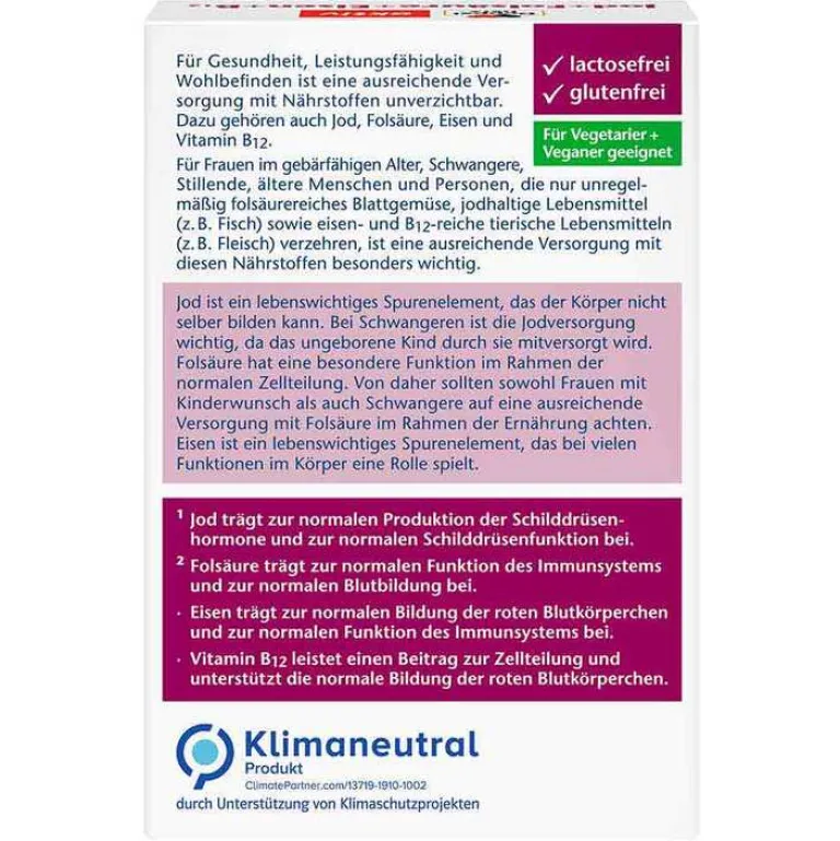 Discount Doppelherz Jod + Folsäure + Eisen + B12 Tabletten, 150 St