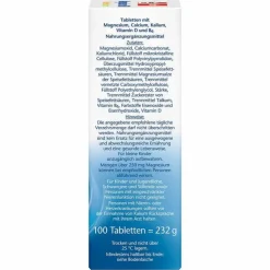 Doppelherz Magnesium 500 + Calcium + Kalium Tabletten, 100 St