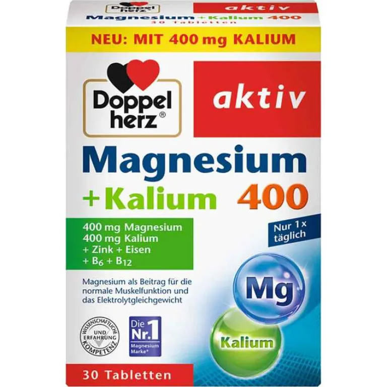 Hot Doppelherz Magnesium+Kalium Tabletten, 30 St