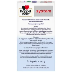 Hot Melatonin + Hanföl system Kapseln, 60 St Melatonin Tabletten