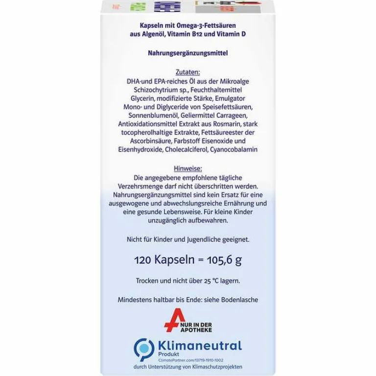 Outlet Omega-3 pflanzlich system Kapseln, 120 St Omega 3 Kapseln