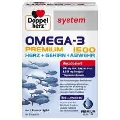 Outlet Doppelherz Omega-3 Premium 1500 system Kapseln, 60 St