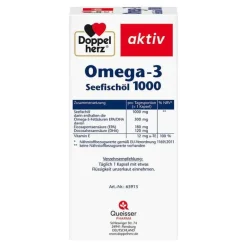 Clearance Doppelherz Omega-3 Seefischöl 1000 Kapseln, 120 St