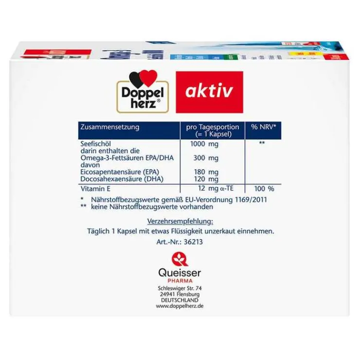 Doppelherz Omega-3 Seefischöl 1000 Kapseln, 240 St