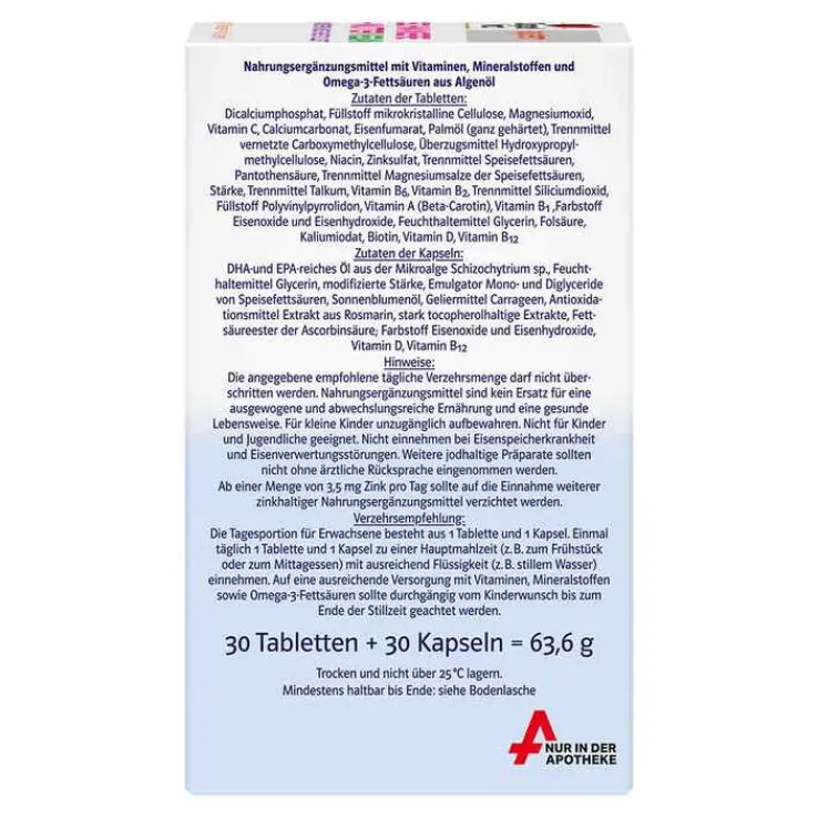 Doppelherz Schwangere + Mütter vegan system Kombipackung, 60 St