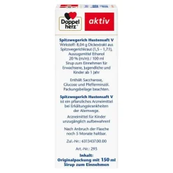 New Spitzwegerich Hustensaft V, 150 ml Hustenstiller