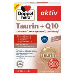 New Taurin + Q10 Kapseln, 30 St Taurin|Coenzym Q10