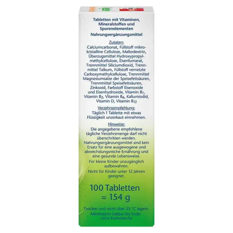 Best Doppelherz Vegetarier Vitamine + Mineralstoffe aktiv, 100 St