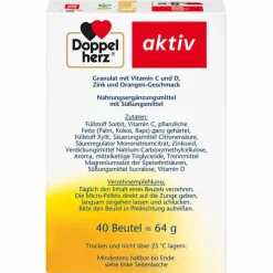 Doppelherz Vitamin C 500 + Zink + D3 Depot Direct Pel., 40 St
