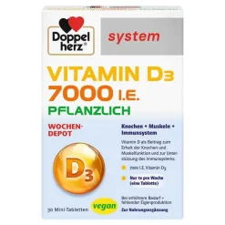 Doppelherz Vitamin D3 7000 I.E. pflanzlich sys.TAB, 30 St