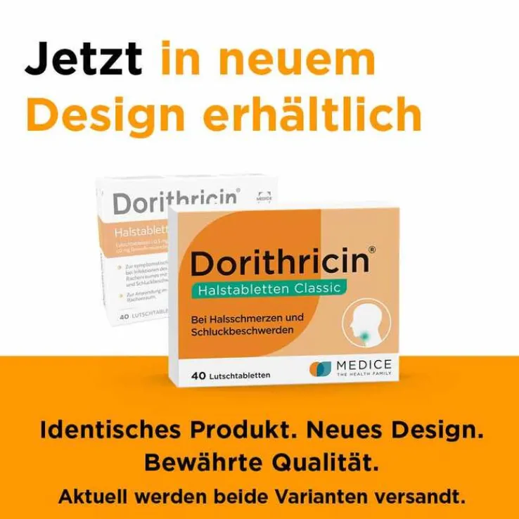Dorithricin® Halstabletten Classic bei Halsschmerzen, 40 St