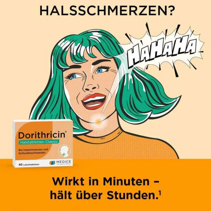 Dorithricin® Halstabletten Classic bei Halsschmerzen, 40 St