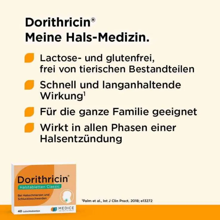 Dorithricin® Halstabletten Classic bei Halsschmerzen, 40 St