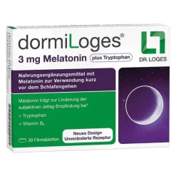 Outlet Dr. Loges Dormiloges 3 mg Melatonin plus Tryptophan Filmtabletten, 30 St