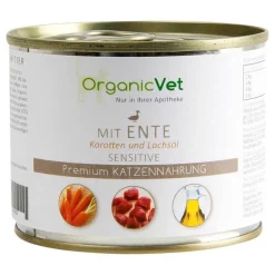 Hot OrganicVet Dosennahrung Katze Sensitive Ente, 200 g