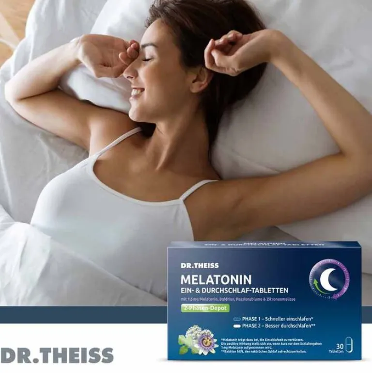 Melatonin Ein- & Durchschlaf-Tabletten, 30 St Melatonin Tabletten