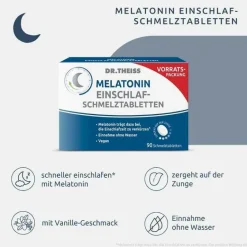 Discount Melatonin Einschlaf-Schmelztabletten, 90 St Melatonin Tabletten