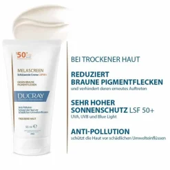 New Ducray Melascreen schützende Creme SPF 50 + , 50 ml