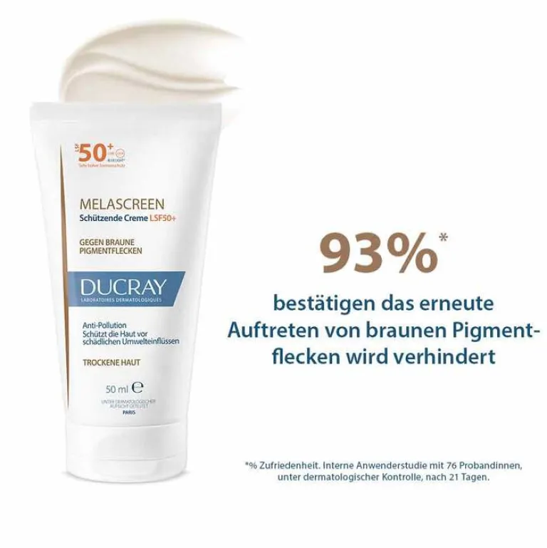 New Ducray Melascreen schützende Creme SPF 50 + , 50 ml