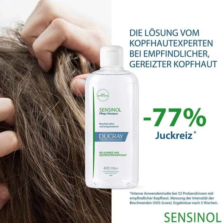 Ducray Sensinol Pflege-Shampoo bei Juckreiz, 400 ml