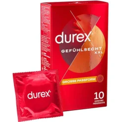 Durex Gefühlsecht extra groß Kondome, 10 St