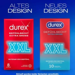 Durex Gefühlsecht XXL Kondome, 10 St