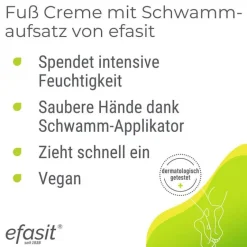 Hot Efasit Fuß Creme mit Schwammaufsatz, 75 ml